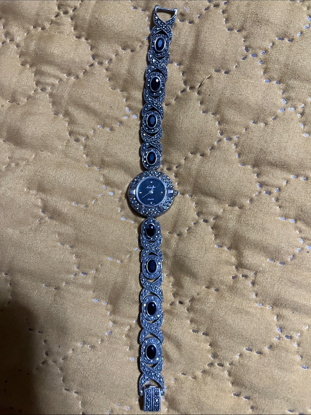 Seiko Silver Bracelet Watch with Black Accents